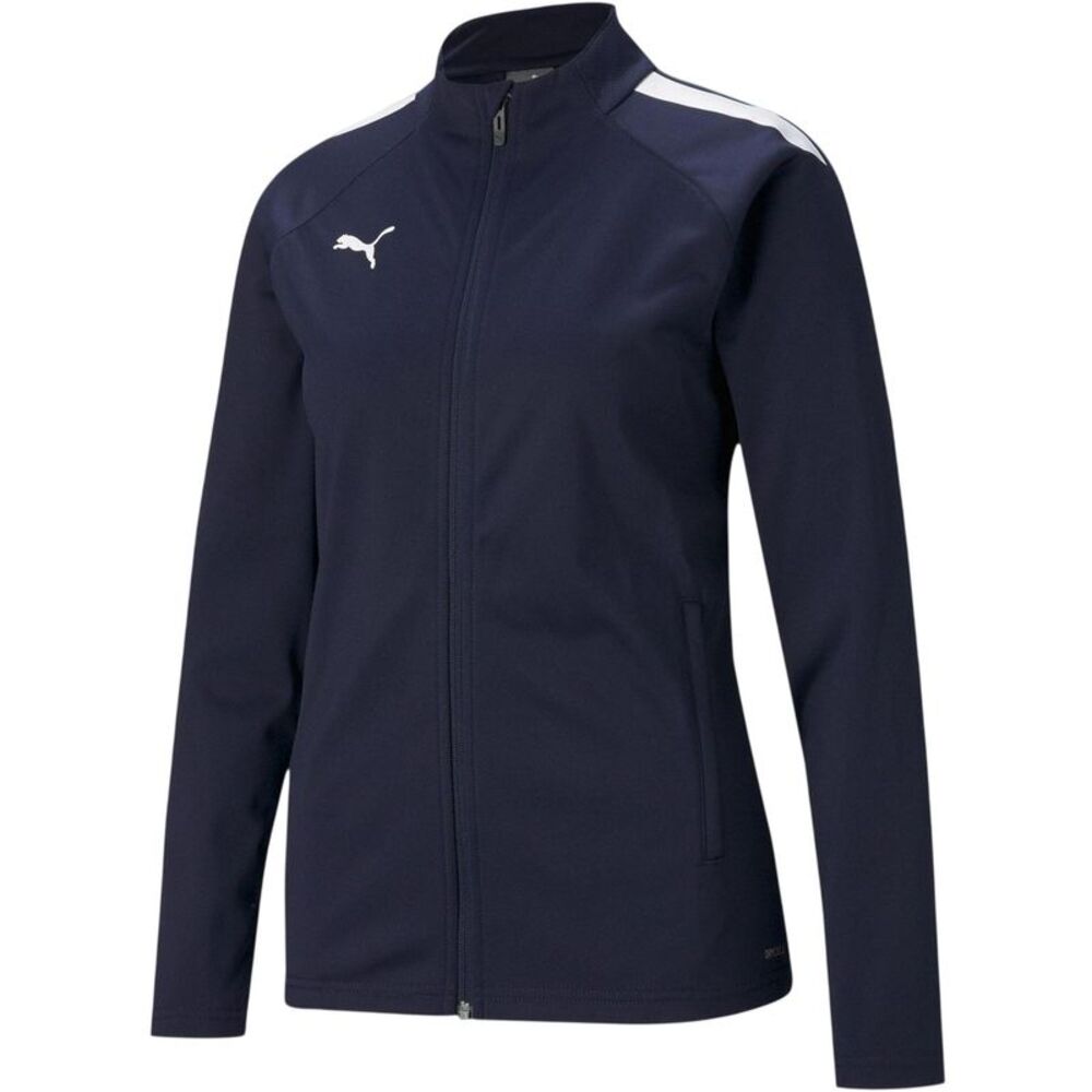 Puma Womens/Ladies Team Liga Stripe Detail Structured Tracksuit Top / Peacoat/Wh